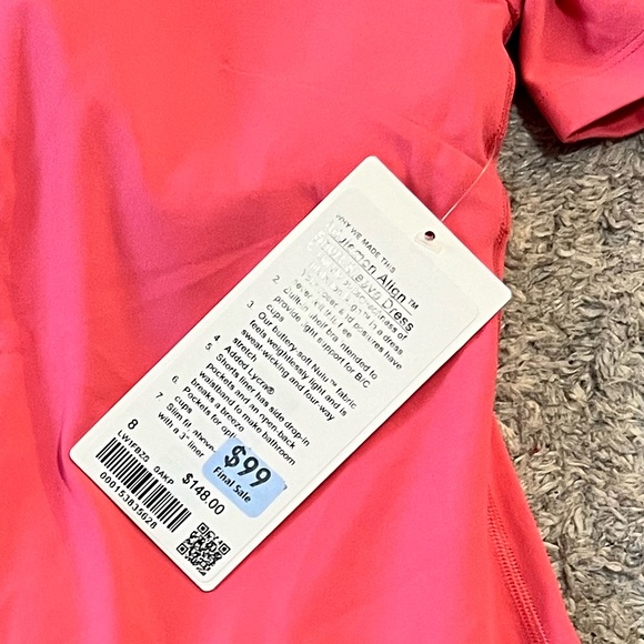 Lululemon Align Short Sleeve Dress Sakura Pink Size 6,8 - Picture 5 of 5